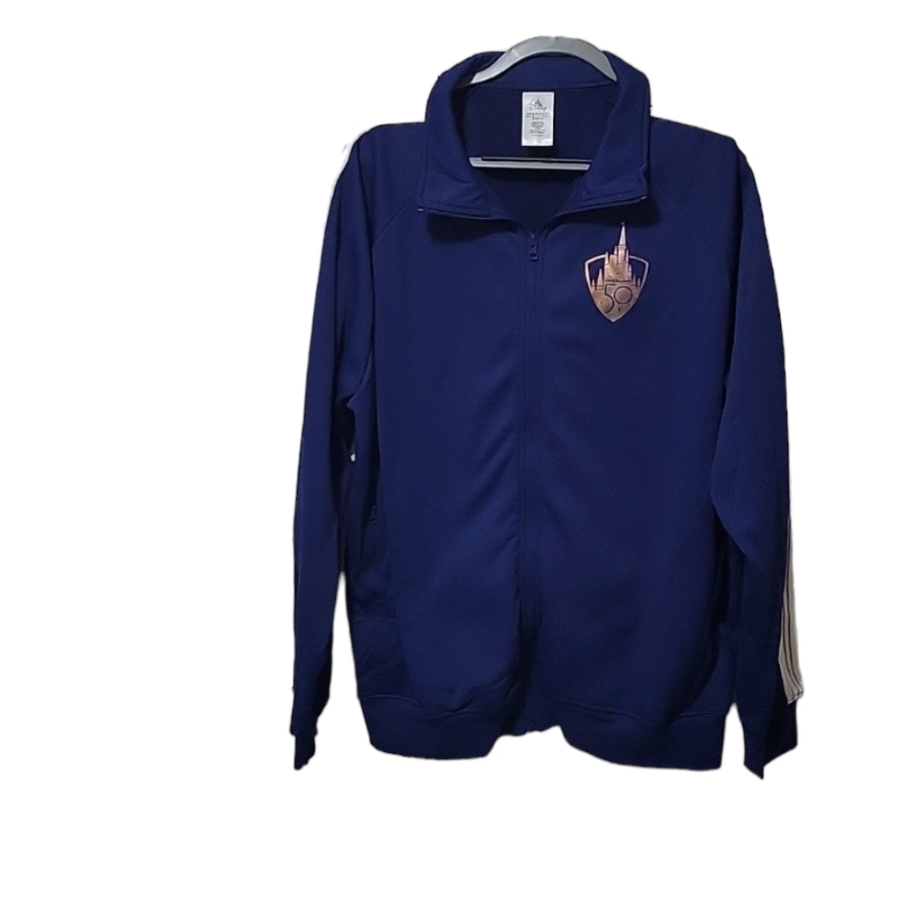 Disney Park 50th Anniversary Women's Royal Blue Track Jacket XL